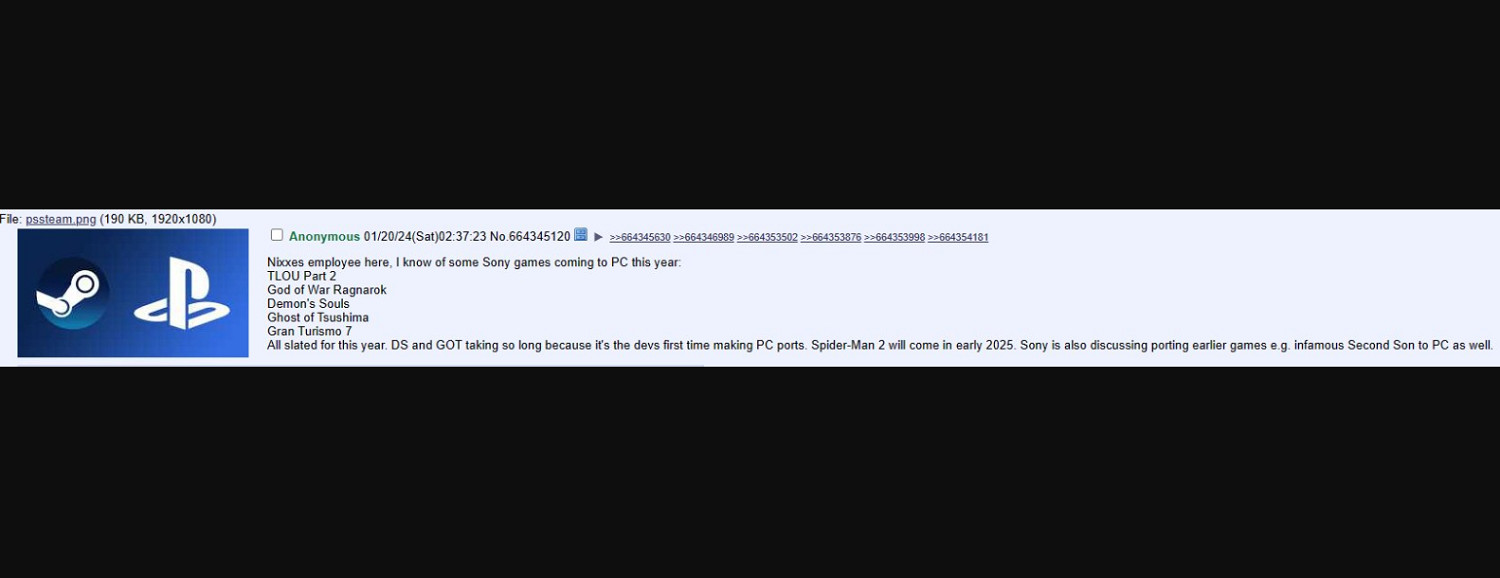 傳聞:《對馬島》《惡魔之魂》等多款索尼遊戲今年上PC 傳聞:《對馬島》《惡魔之魂》等多款索尼遊戲今年上PC