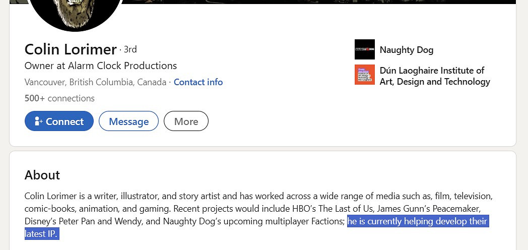 全新奇幻作品？頑皮狗員工主頁顯示正在開發新IP！