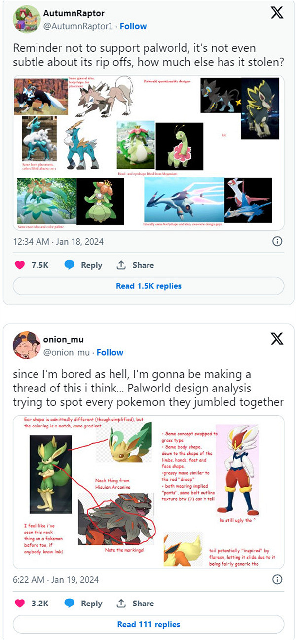 《幻獸帕魯》再陷抄襲風波 開發商曾使用AI生成工具