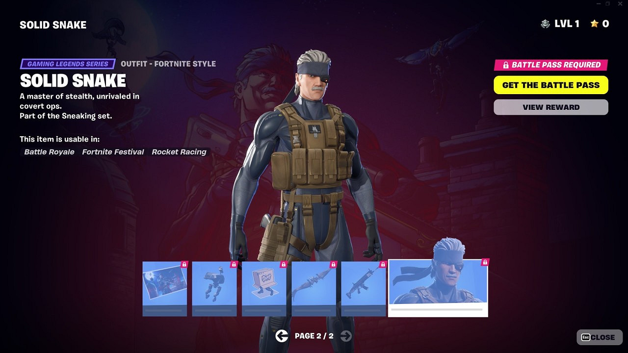 《堡壘之夜》連動《潛龍諜影》:固蛇、雷電即將上線！