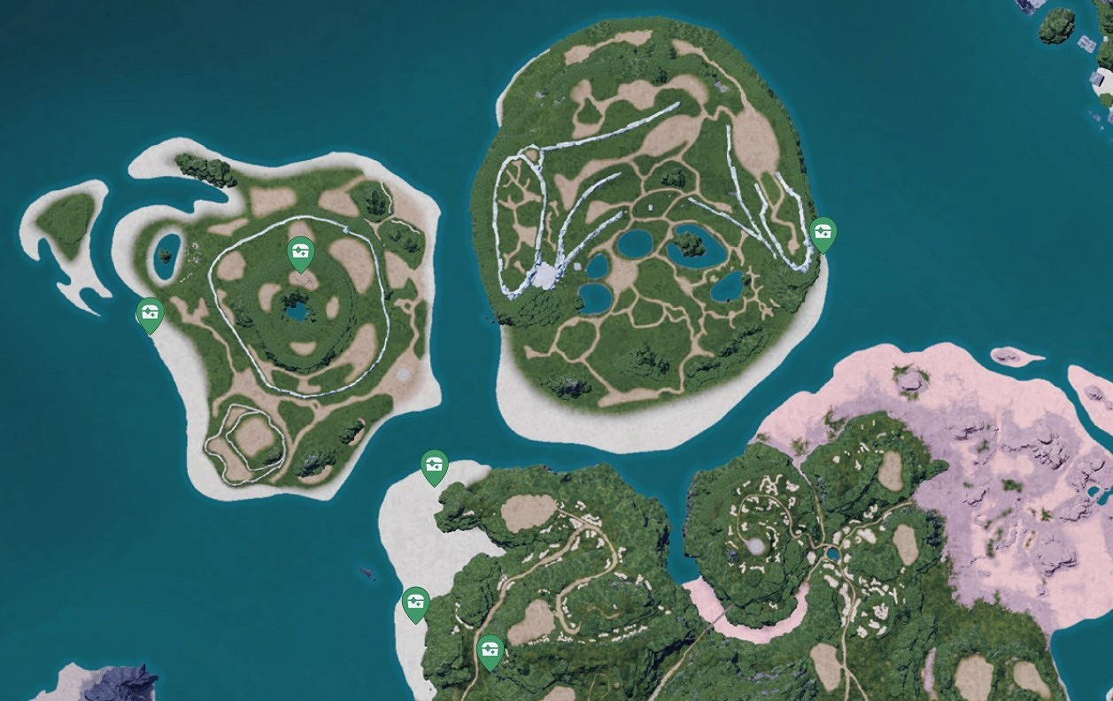 《幻獸帕魯》森林地圖寶箱分布