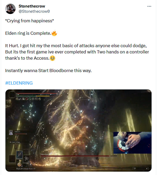 殘障玩家首次使用PS無障礙控制器通關《艾爾登法環》 殘障玩家首次使用PS無障礙控制器通關《艾爾登法環》