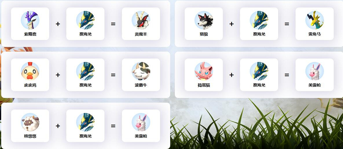 《幻獸帕魯》覆海龍配種公式一覽 《幻獸帕魯》覆海龍配種公式一覽