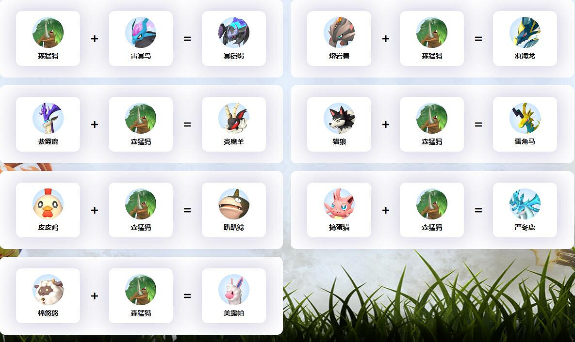 《幻獸帕魯》森猛獁配種公式一覽 《幻獸帕魯》森猛獁配種公式一覽