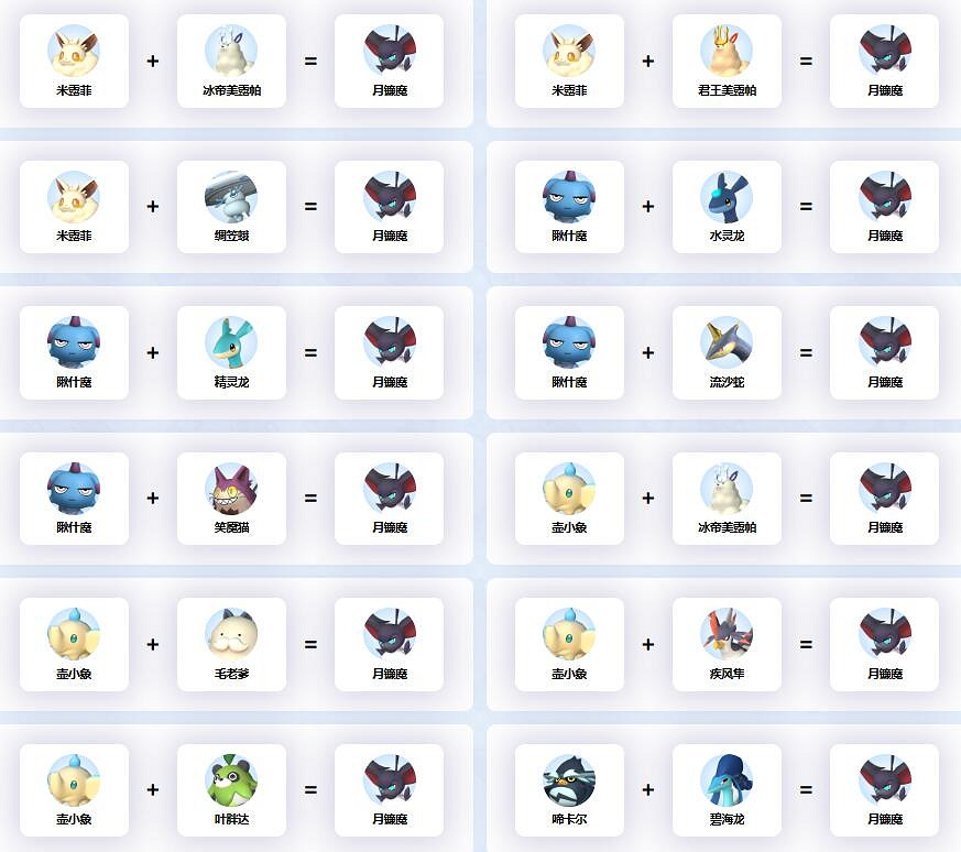 《幻獸帕魯》月鐮魔配種公式一覽 《幻獸帕魯》月鐮魔配種公式一覽