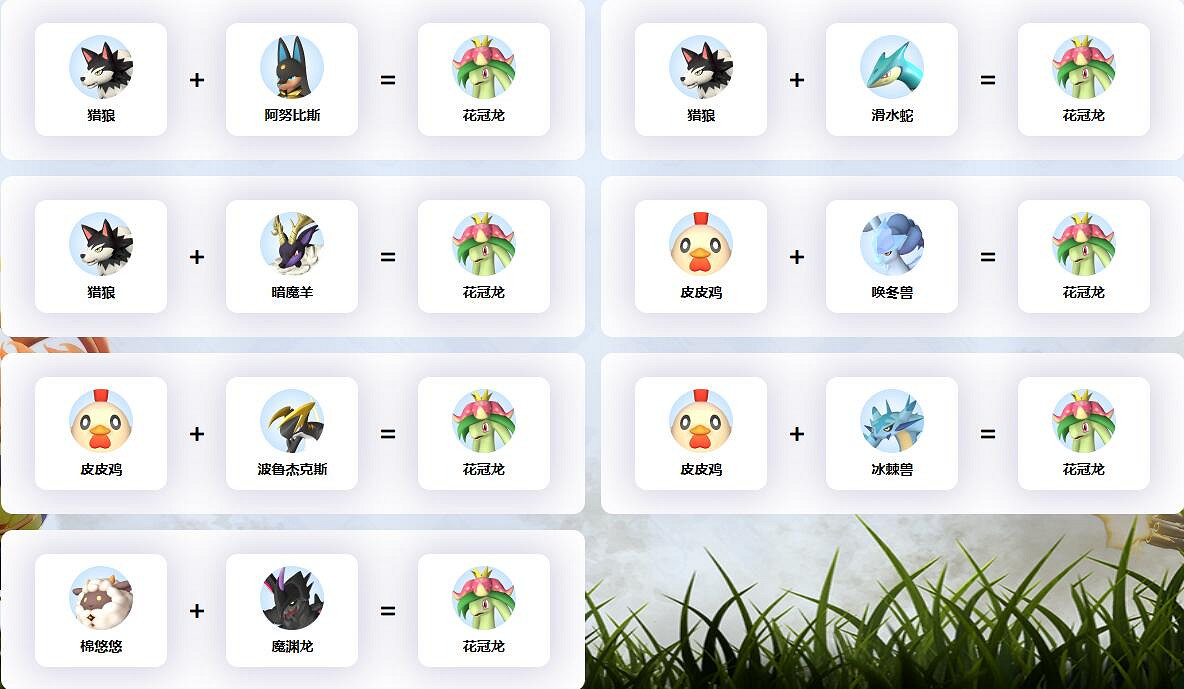 《幻獸帕魯》花冠龍配種公式一覽 《幻獸帕魯》花冠龍配種公式一覽