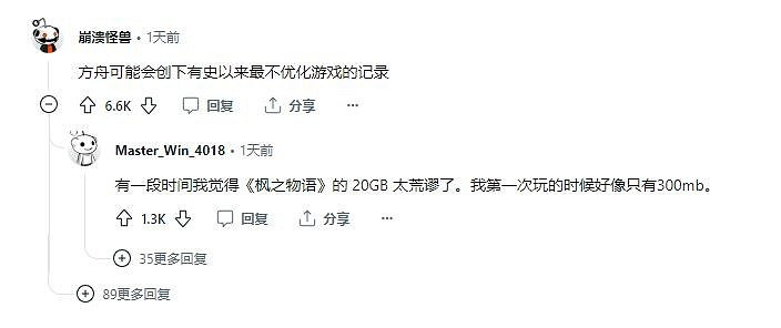 玩家吐槽《方舟：生存進化》容量超300GB：幾乎0優化