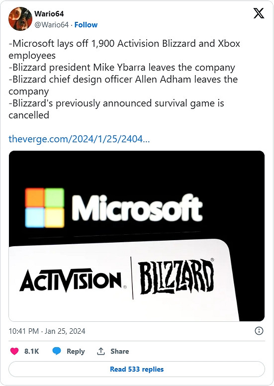 本與《幻獸帕魯》打擂 因微軟裁員暴雪取消《奧德賽》 本與《幻獸帕魯》打擂 因微軟裁員暴雪取消《奧德賽》