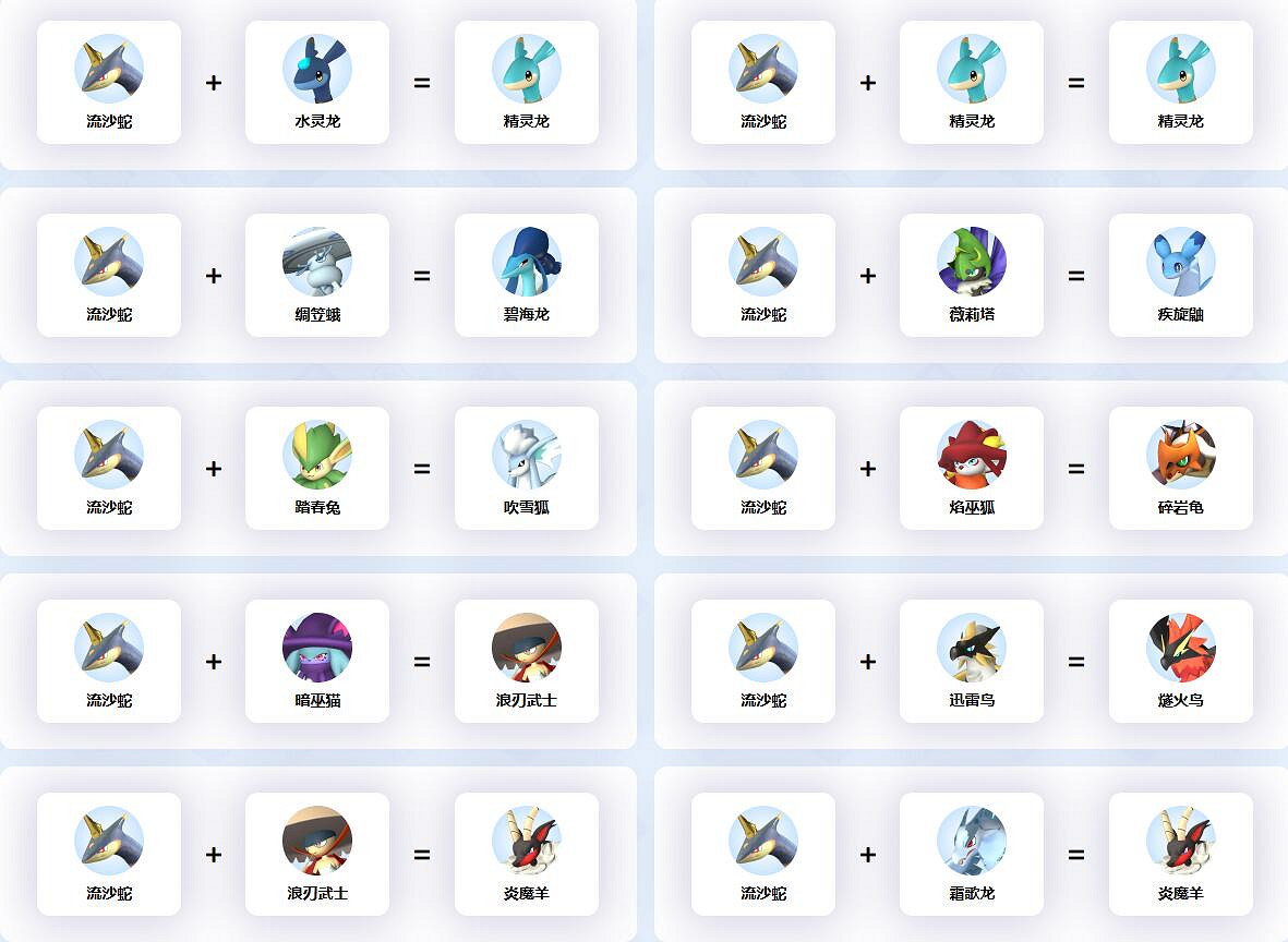 《幻獸帕魯》流沙蛇配種公式一覽 《幻獸帕魯》流沙蛇配種公式一覽