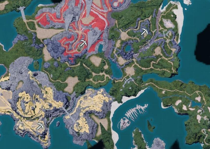 《幻獸帕魯》全地圖礦資源分布總覽 《幻獸帕魯》全地圖礦資源分布總覽