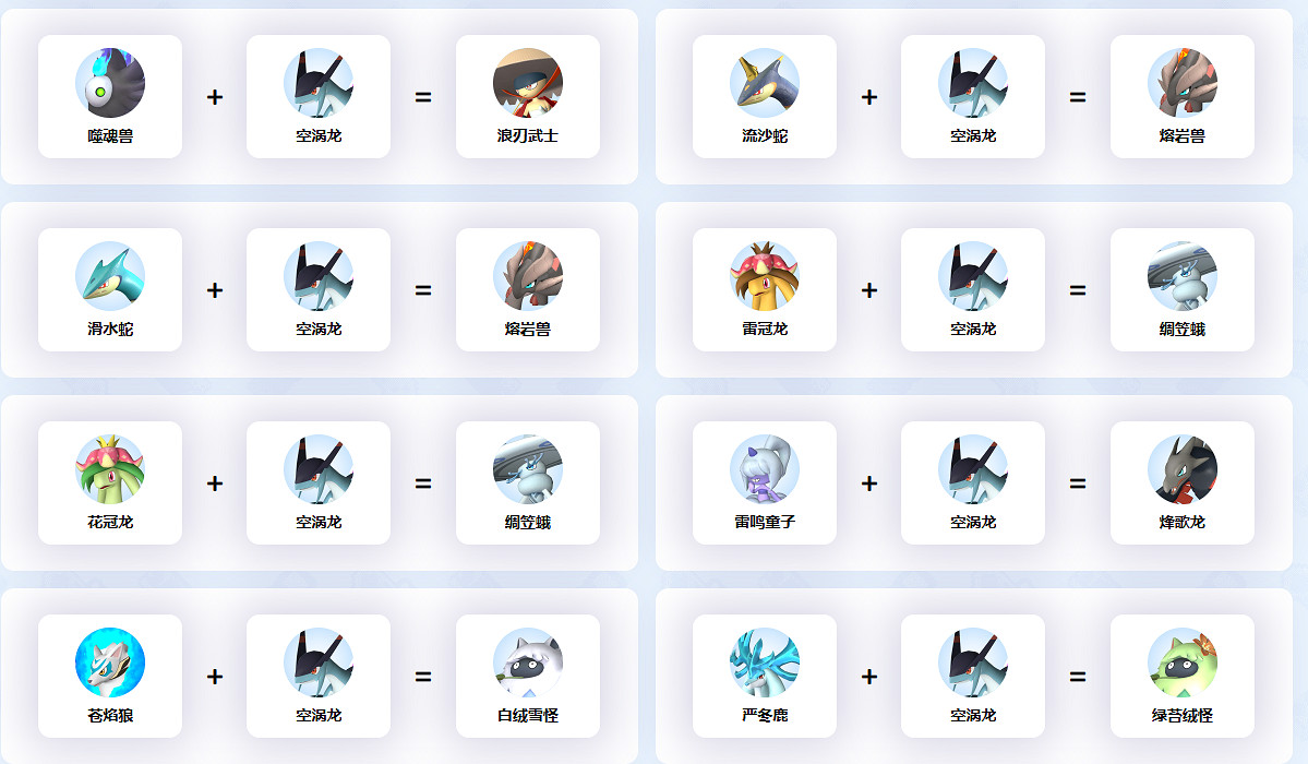 《幻獸帕魯》空渦龍配對公式介紹 《幻獸帕魯》空渦龍配對公式介紹