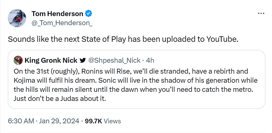 傳聞:索尼新一期遊戲發布會1月31日舉行 亮相遊戲曝光 傳聞:索尼新一期遊戲發布會1月31日舉行 亮相遊戲曝光