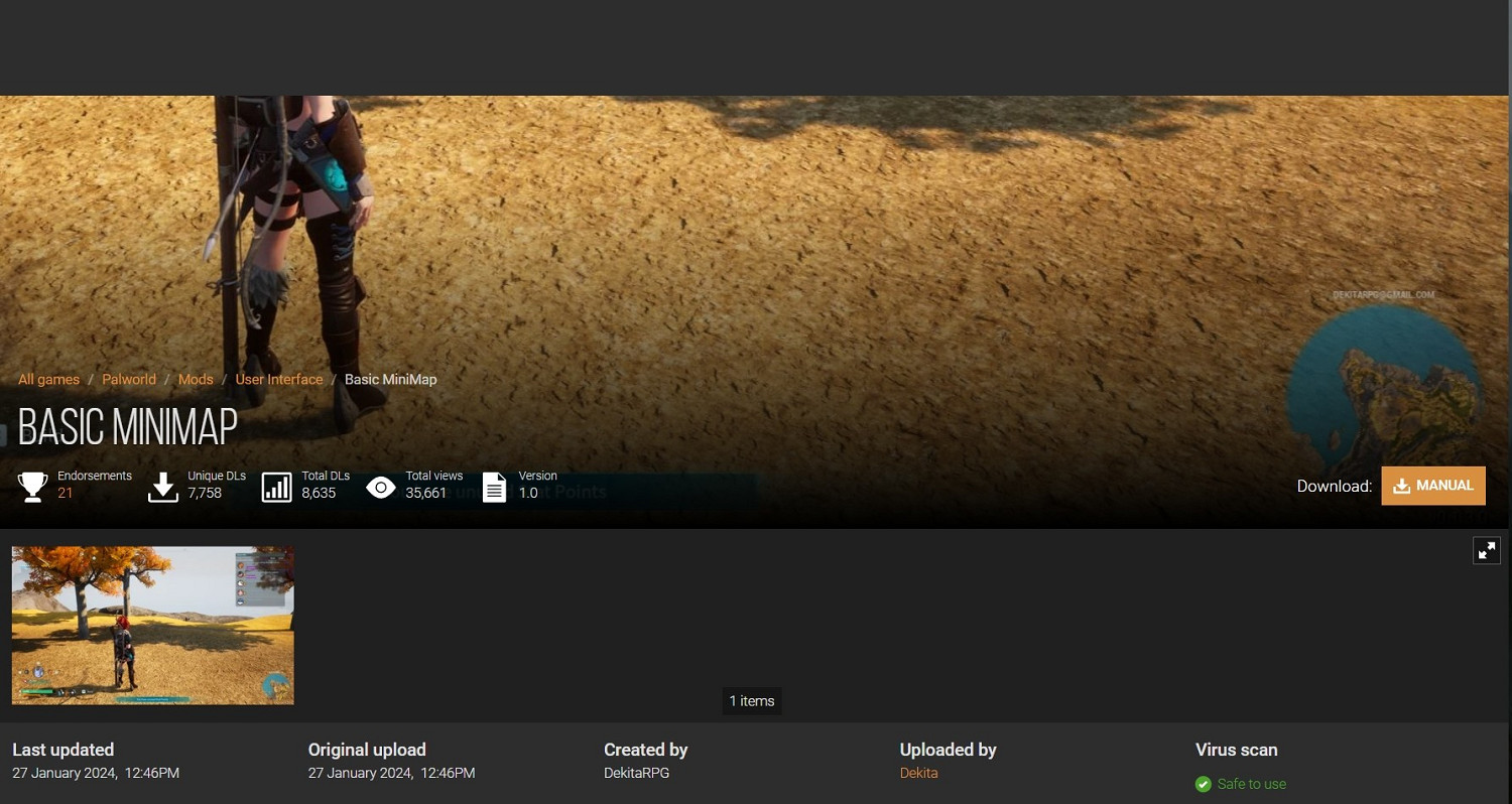 開發者自製《幻獸帕魯》實用小MOD：右下角即時小地圖