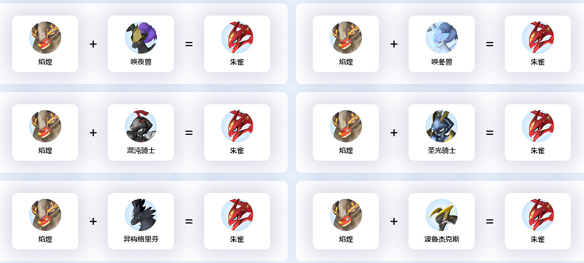 《幻獸帕魯》朱雀繁殖配方介紹 《幻獸帕魯》朱雀繁殖配方介紹