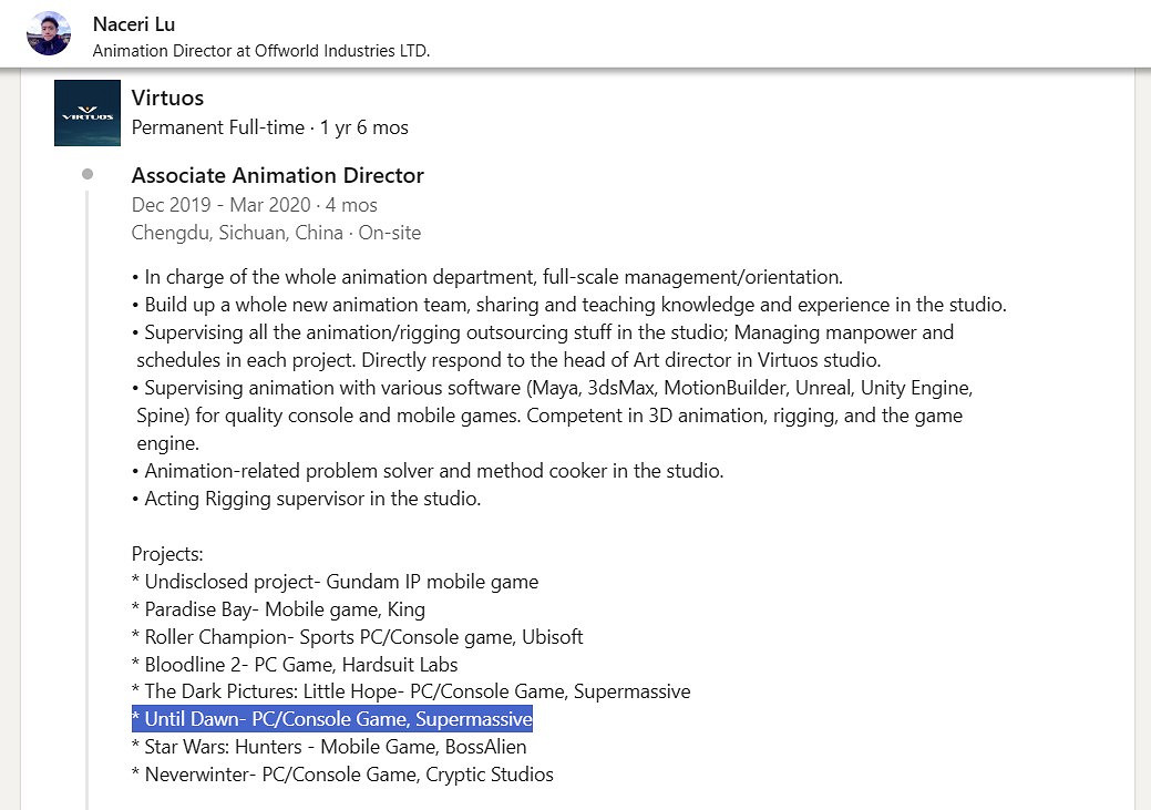 又有新證據 《直到黎明》PC版開發了不止一年