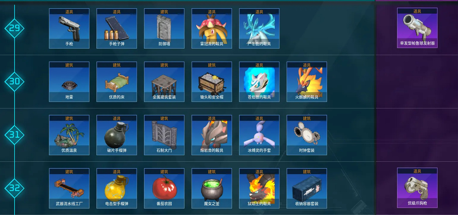 《幻獸帕魯》全科技圖一覽 《幻獸帕魯》全科技圖一覽