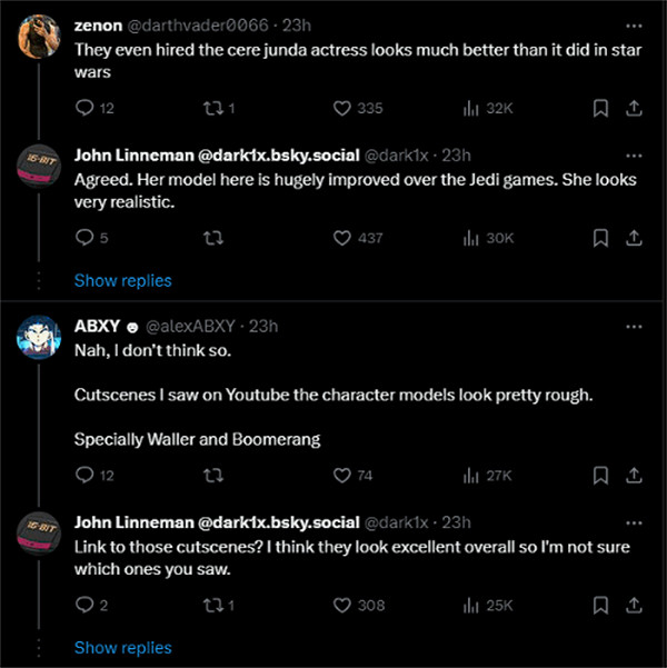 玩家稱讚《自殺突擊隊》遊戲人物建模精致 引發網友熱議