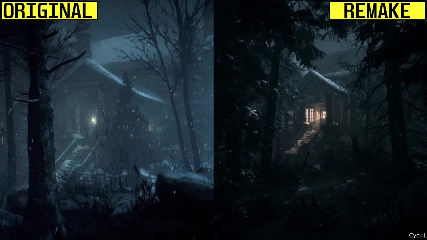 《直到黎明》原版與重製版早期圖形效果對比