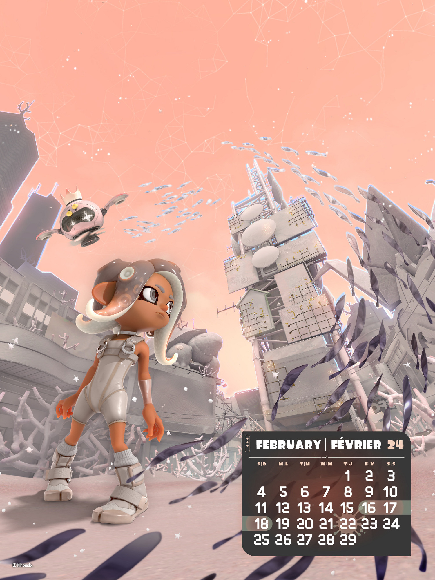 《斯普拉遁3》2月壁紙公布！新DLC“秩序篇”主題