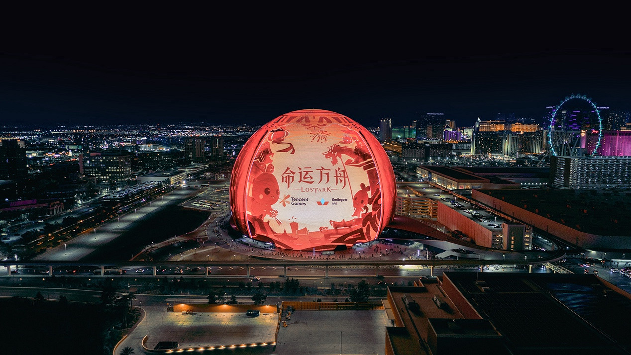 命運方舟“點亮”拉斯維加斯巨蛋，全球玩家狂歡