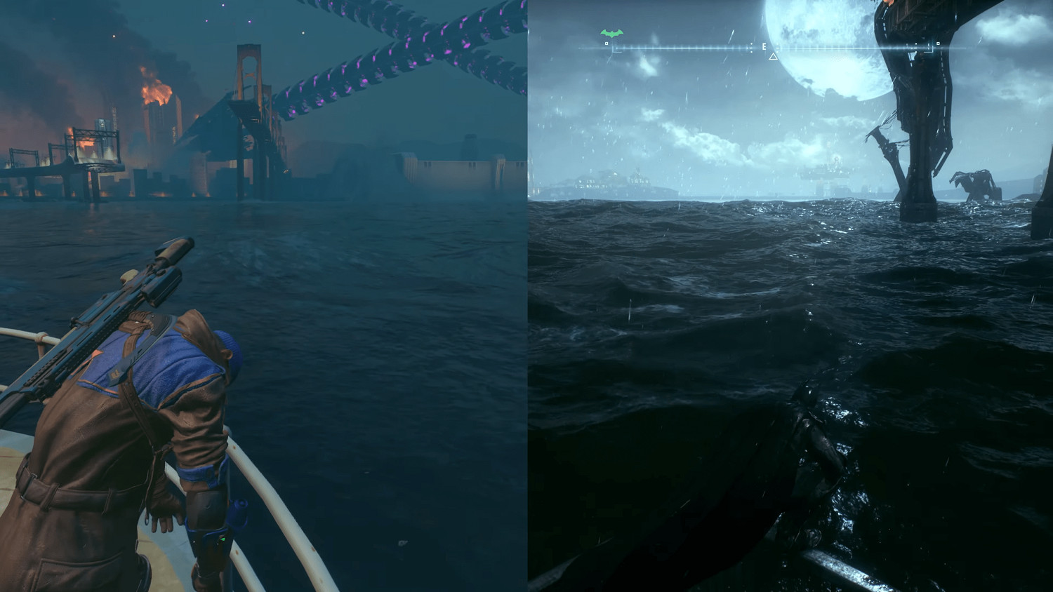 外媒分享《自殺突擊隊》與《阿卡姆騎士》的對比影片！