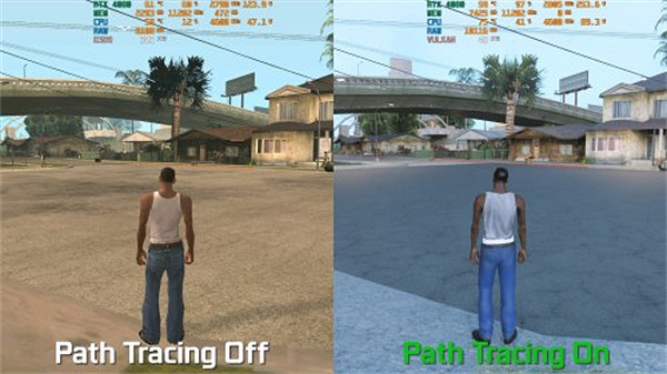《GTA:SA》RTX mod:4080也難在1440p下穩定60幀 《GTA:SA》RTX mod:4080也難在1440p下穩定60幀