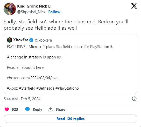 真成給索尼打工的了！網傳《地獄之刃2》也將登陸PS5