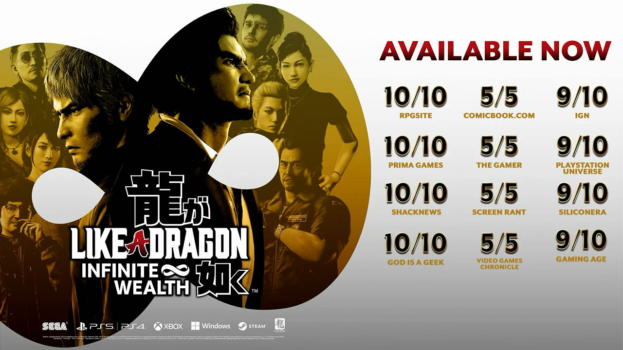 近年來最好的RPG之一!《人中之龍8》媒體讚譽預告片公布 近年來最好的RPG之一!《人中之龍8》媒體讚譽預告片公布