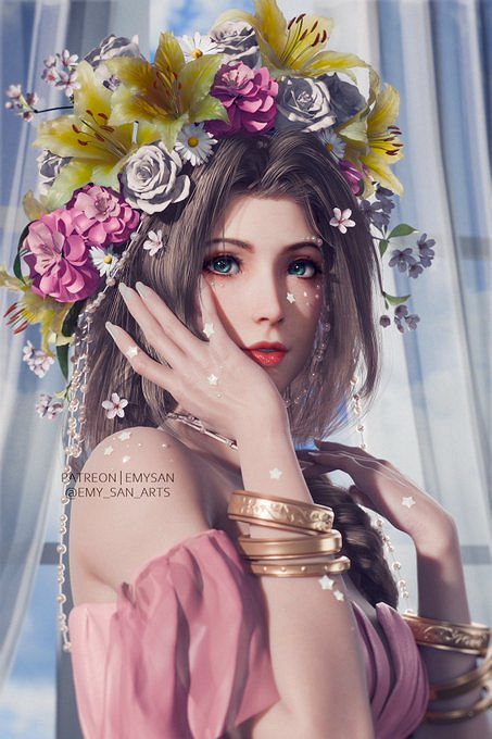 《FF7重生》愛麗絲生日快樂！大量粉絲曬同人圖慶生！