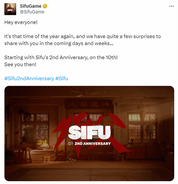 《師父》迎來發售2周年 官方表示：即將有新驚喜公布