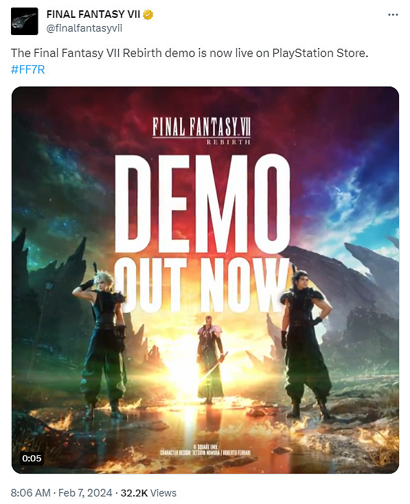 早報：《最終幻想7：重生》試玩Demo今日上線！