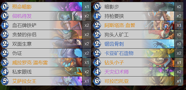 《爐石戰記》奧秘賊卡組推薦 《爐石戰記》奧秘賊卡組推薦