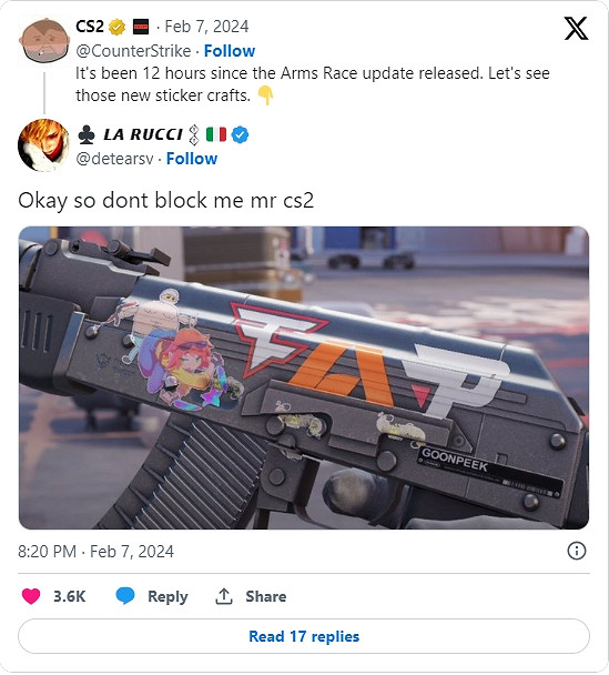 《CS2》全新貼紙系統被玩壞！各種地獄梗大量出現中