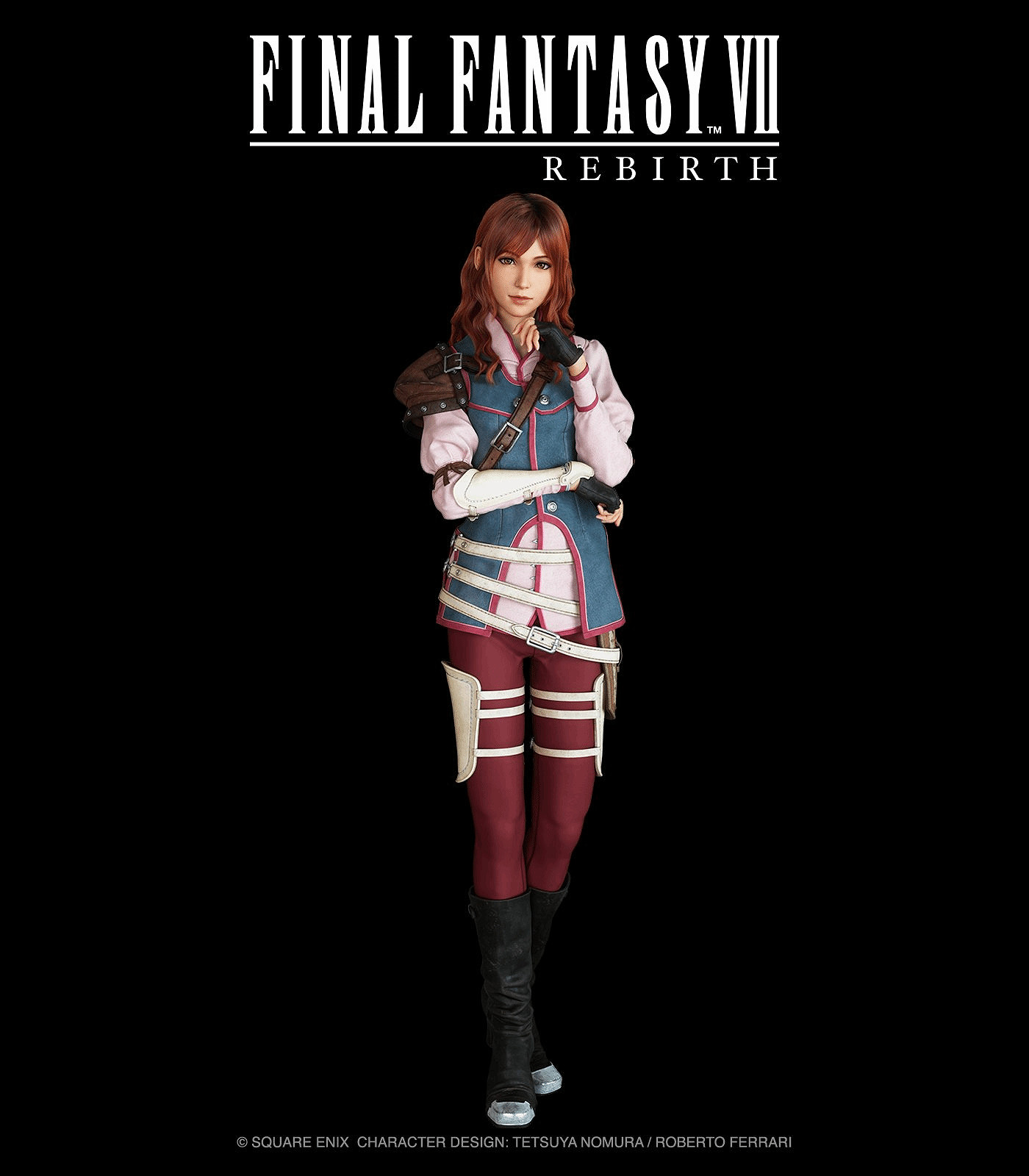 《最終幻想7RE》曝海量角色立繪 紅髮美女一臉嬌羞！