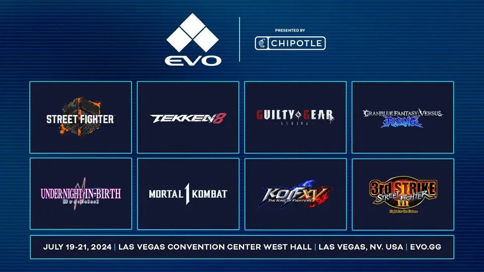 年度格鬥盛事「EVO 2024」舉辦時間確認!名單公布 年度格鬥盛事「EVO 2024」舉辦時間確認!名單公布