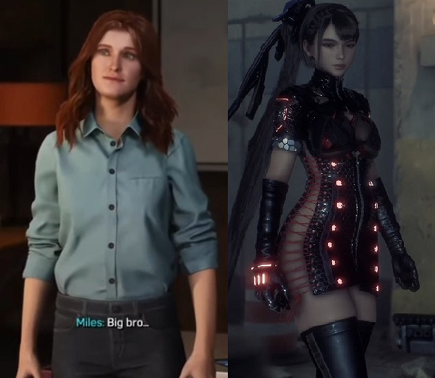 玩家曬《星刃》和《蜘蛛人2》的女主對比：差異太大！