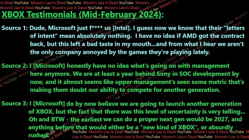 消息稱英特爾與Xbox合作下一代主機被坑：讓人惱火