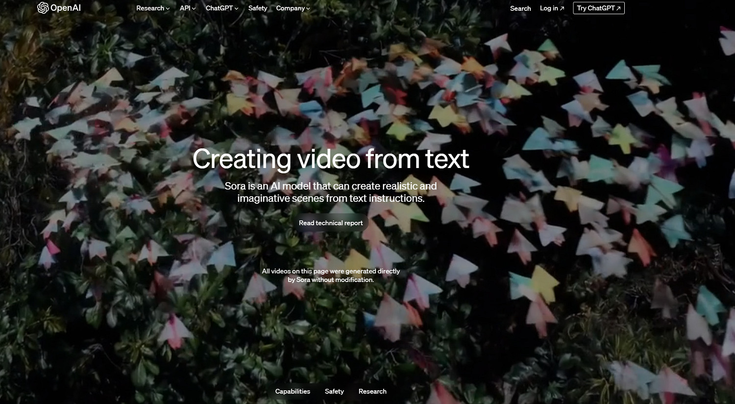 文字變影片！OpenAI發布新AI模型Sora