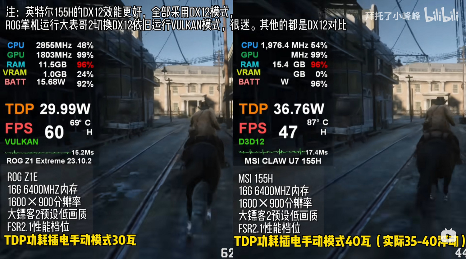 微星掌機Claw對比華碩Ally：功耗更高但性能反而更低了