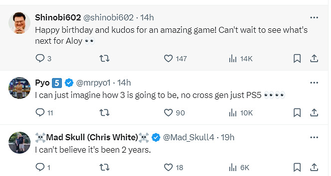 《地平線2：西域禁地》發售兩周年！官方分享生日賀圖