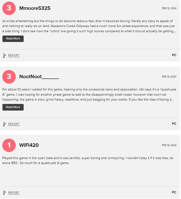 《碧海黑帆》M站使用者評分僅2.9分:為24年以來評分最低