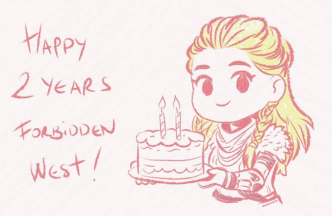 《地平線2：西域禁地》發售兩周年！官方分享生日賀圖