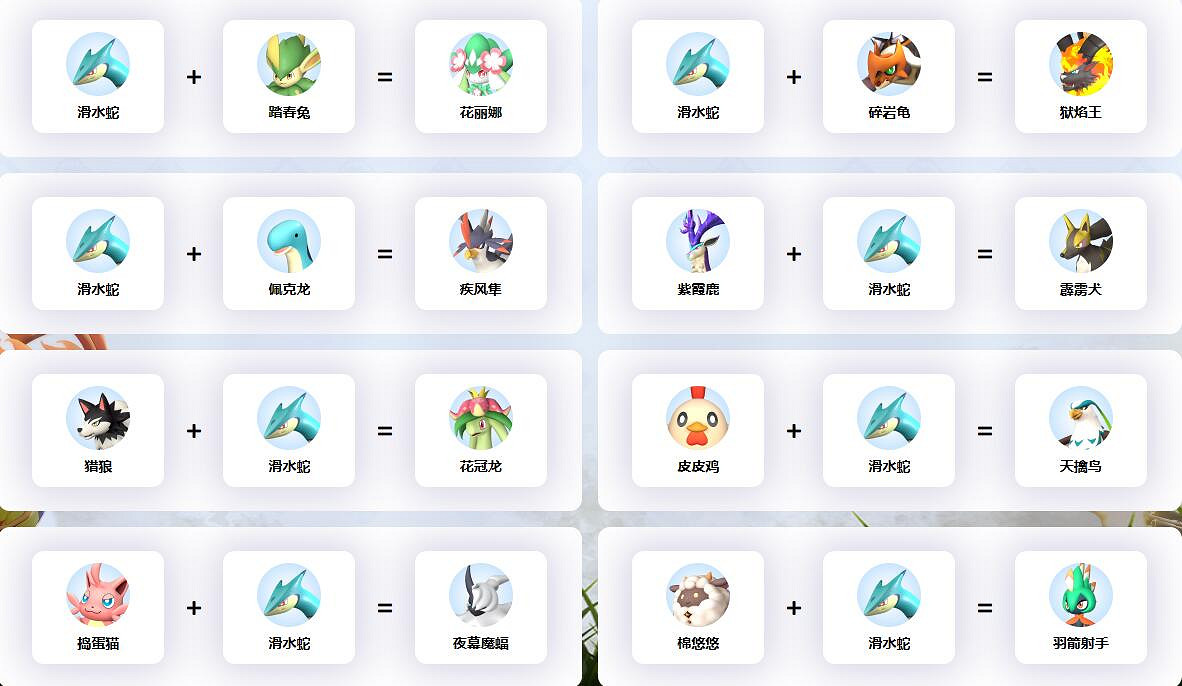 《幻獸帕魯》滑水蛇孵化公式