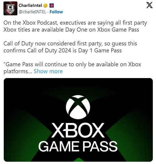 曝2024年的《決勝時刻》遊戲將於10月份首發 Xbox Game Pass (XGP) ! 曝2024年的《決勝時刻》遊戲將於10月份首發 Xbox Game Pass (XGP) !