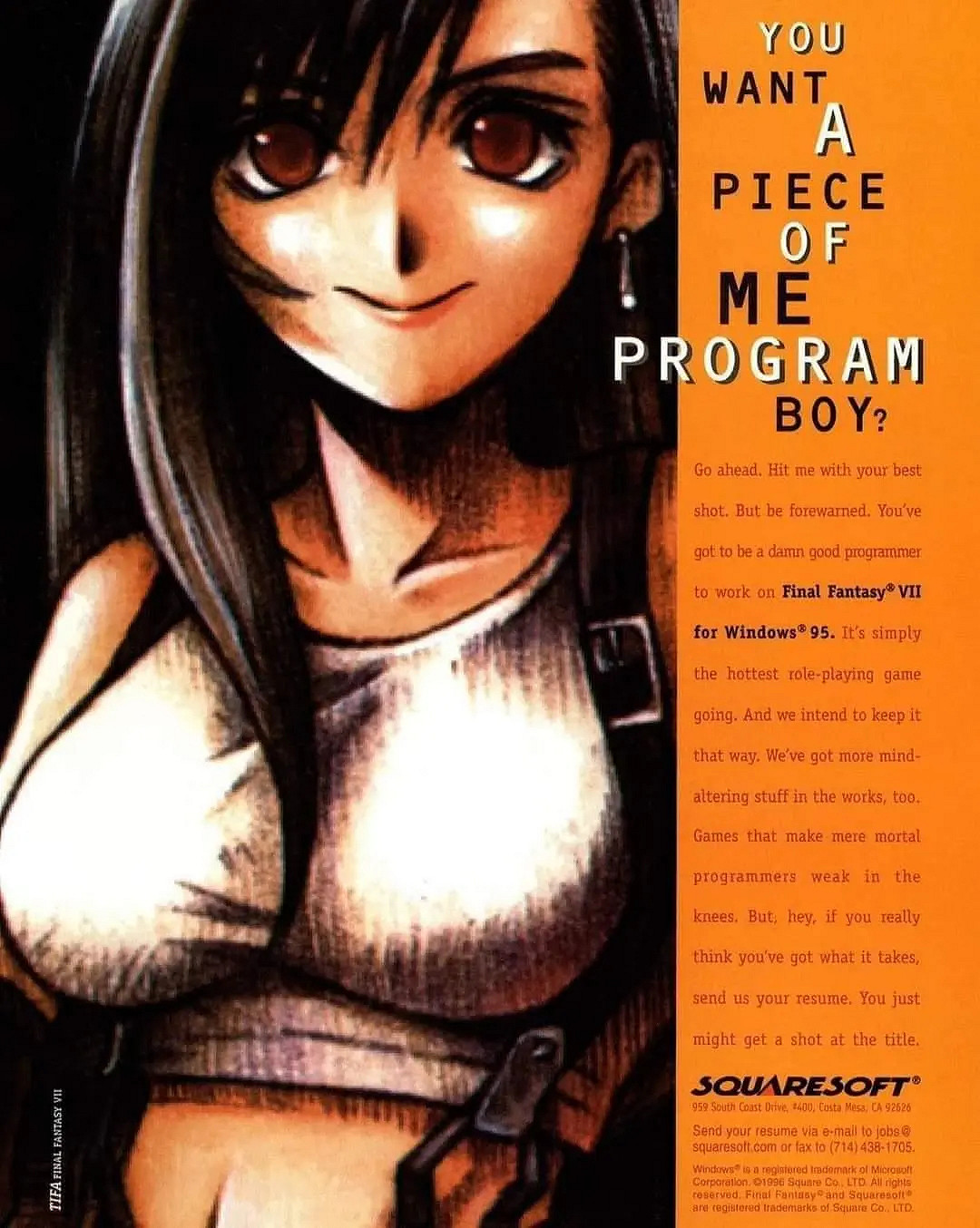 90年代《最終幻想7》的招聘廣告 玩家：就像一封情書