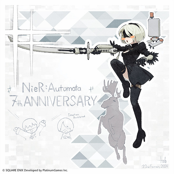 白金工作室發布賀圖慶祝《尼爾：機械紀元》發售7周年