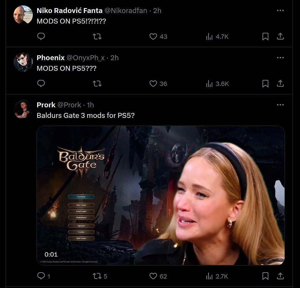 支援主機！拉瑞安為《柏德之門3》提供官方MOD支援