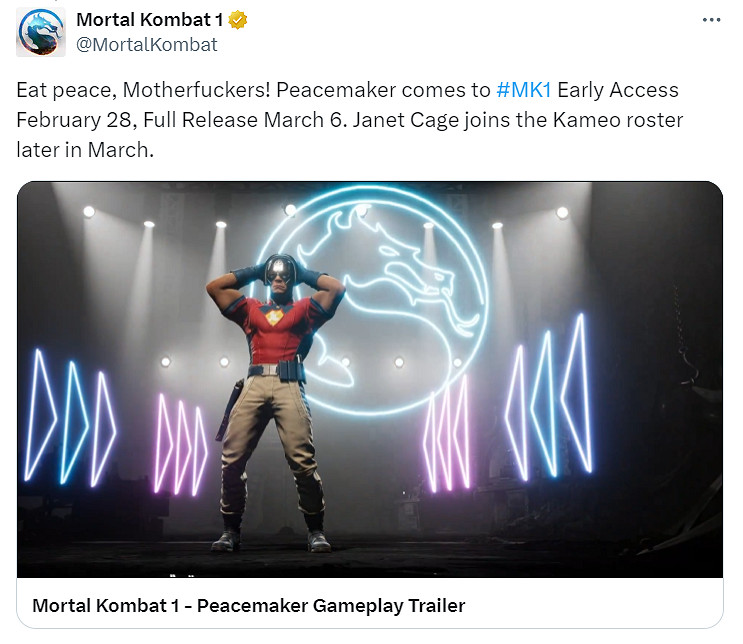 《真人快打1》跨平台連線功能下周更新！就NS平台沒有