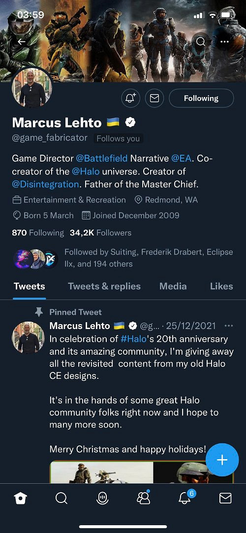 “士官長之父”帶領《戰地》工作室兩年後離職EA