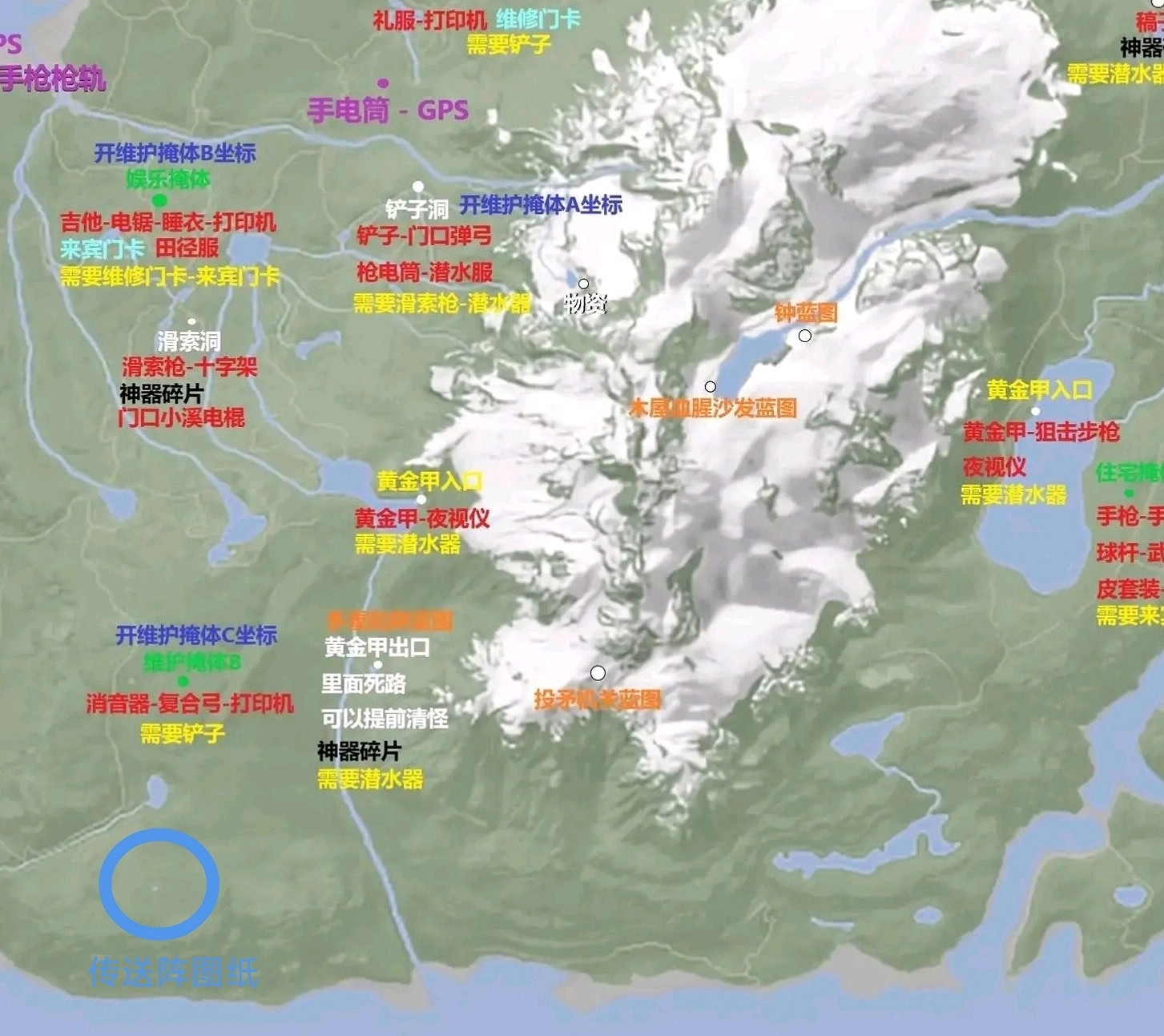 《森林之子》神器傳送陣藍圖位置